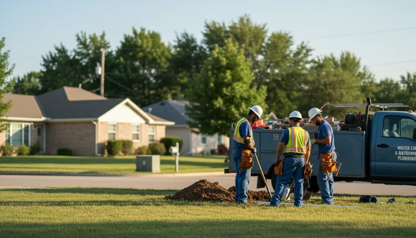 Residential water line and bathroom plumbing service in Fort Totten, ND